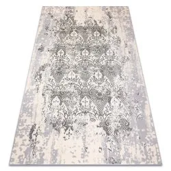 Tapis CORE W3824 Ornament Vintage - structurel, deux niveaux de molleton, crème / gris