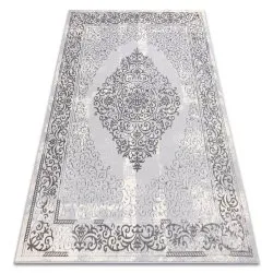 Tapis CORE W7161 Rosette Vintage - structurel, deux niveaux de molleton, gris