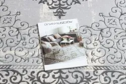 Dywan CORE W7161 Rozeta Vintage - Strukturalny, dwa poziomy runa, szary