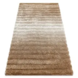 Tapis moderne FLIM 007-B2 shaggy, Rayures - Structural beige