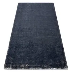 Tapis de lavage moderne LAPIN shaggy, antidérapant ivoire / noir