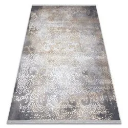 Tapis LUCE 84 moderne Ornement vintage - Structural gris / moutarde