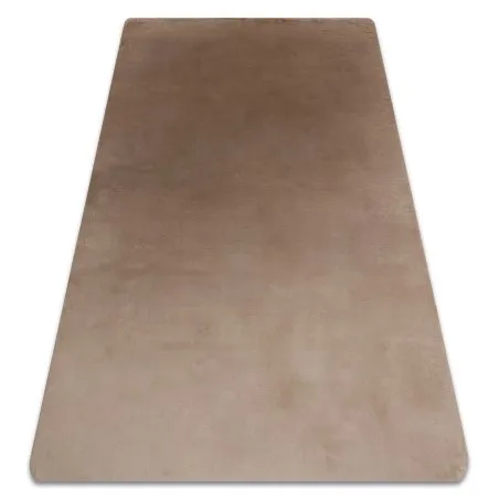 Tapis POSH Shaggy chameau, beige très épais, en peluche, antidérapant, lavable