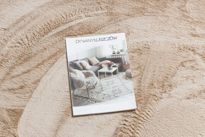Tapis POSH Shaggy chameau, beige très épais, en peluche, antidérapant, lavable