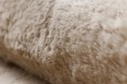 Tapis POSH Shaggy chameau, beige très épais, en peluche, antidérapant, lavable