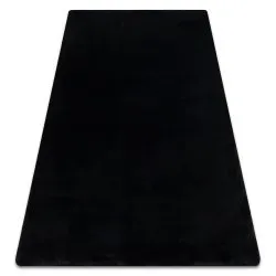 Tapis POSH Shaggy noir très épais, en peluche, antidérapant, lavable