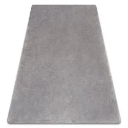 Tapis POSH Shaggy noir très épais, en peluche, antidérapant, gris