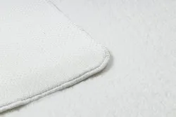 Tapis POSH Shaggy noir très épais, en peluche, antidérapant, ivoire