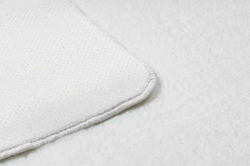 Tapis POSH Shaggy noir très épais, en peluche, antidérapant, ivoire
