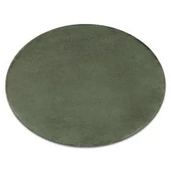Tapis cercle POSH Shaggy verte très épais, en peluche, antidérapant, lavable
