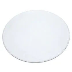 Tapis cercle POSH Shaggy ivoire très épais, en peluche, antidérapant, lavable
