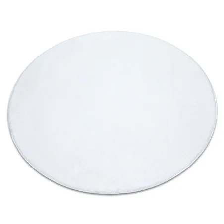 Tapis cercle POSH Shaggy ivoire très épais, en peluche, antidérapant, lavable