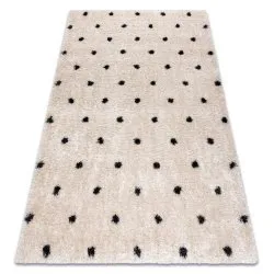 Tapis FLUFFY 2370 shaggy points - crème / anthracite