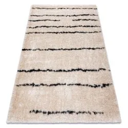 Tapis FLUFFY 2371 shaggy Rayures - crème / anthracite