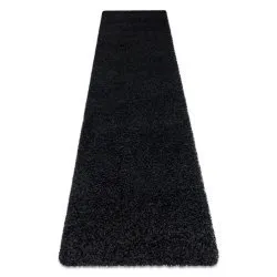 Tapis, le tapis de couloir SOFFI shaggy 5cm noir - pour la cuisine, l'antichambre, le couloir