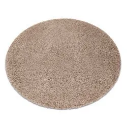 Tapis SOFFI Cercle shaggy 5cm beige