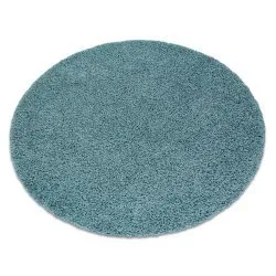 Tapis SOFFI Cercle shaggy 5cm bleu