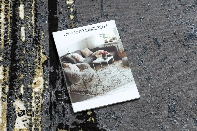 Tapis DE LUXE moderne 628 Ornement vintage - Structural gris / or