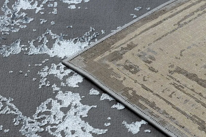 Tapis DE LUXE moderne 628 Ornement vintage - Structural gris / or
