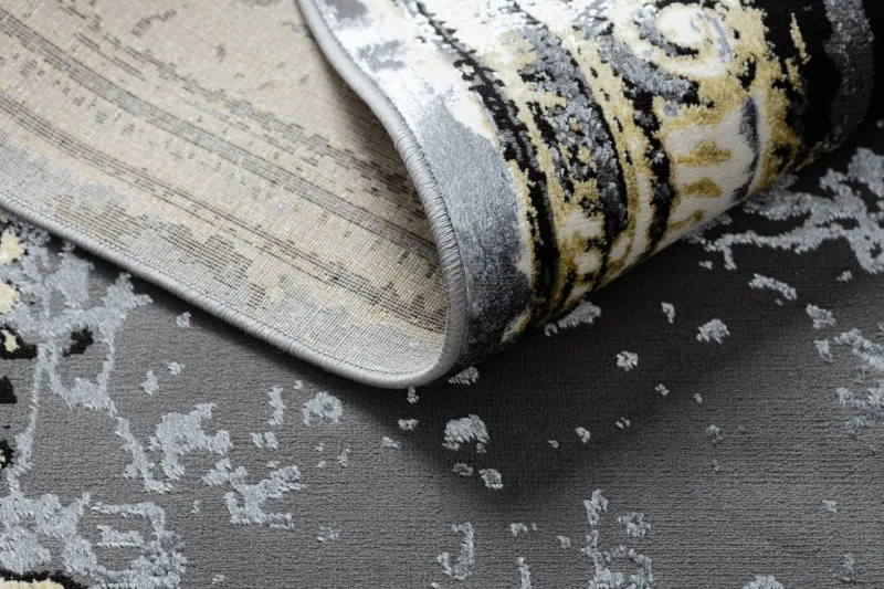 Tapis DE LUXE moderne 628 Ornement vintage - Structural gris / or