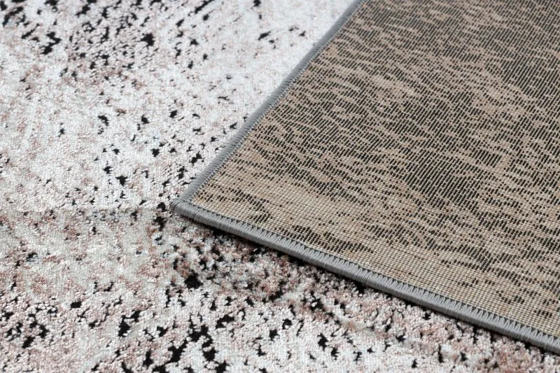 Tapis DE LUXE moderne 634 Cadre vintage - Structural gris / rose