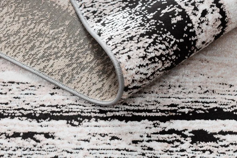 Tapis DE LUXE moderne 634 Cadre vintage - Structural gris / rose