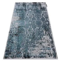 Tapis DE LUXE moderne 2081 Ornement vintage - Structural bleu / gris
