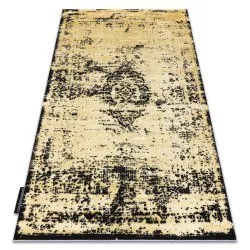 Tapis DE LUXE moderne 2083 Ornement vintage - Structural or / gris