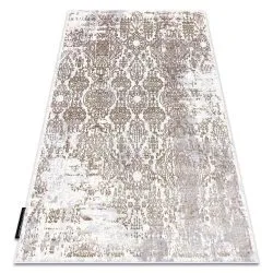 Tapis DE LUXE moderne 2081 Ornement vintage - Structural or / crème