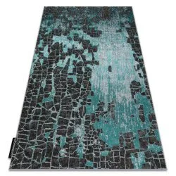 Tapis DE LUXE moderne 2079 vintage - Structural vert / anthracite