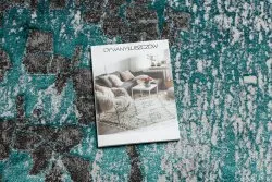 Tapis DE LUXE moderne 2079 vintage - Structural vert / anthracite