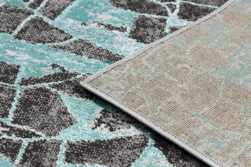 Tapis DE LUXE moderne 2079 vintage - Structural vert / anthracite