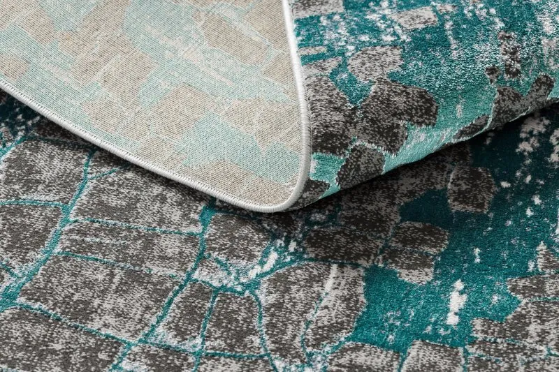 Tapis DE LUXE moderne 2079 vintage - Structural vert / anthracite