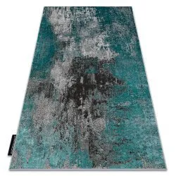 Tapis DE LUXE moderne 570 vintage - Structural vert / anthracite