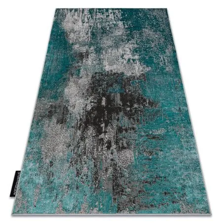 Tapis DE LUXE moderne 570 vintage - Structural vert / anthracite
