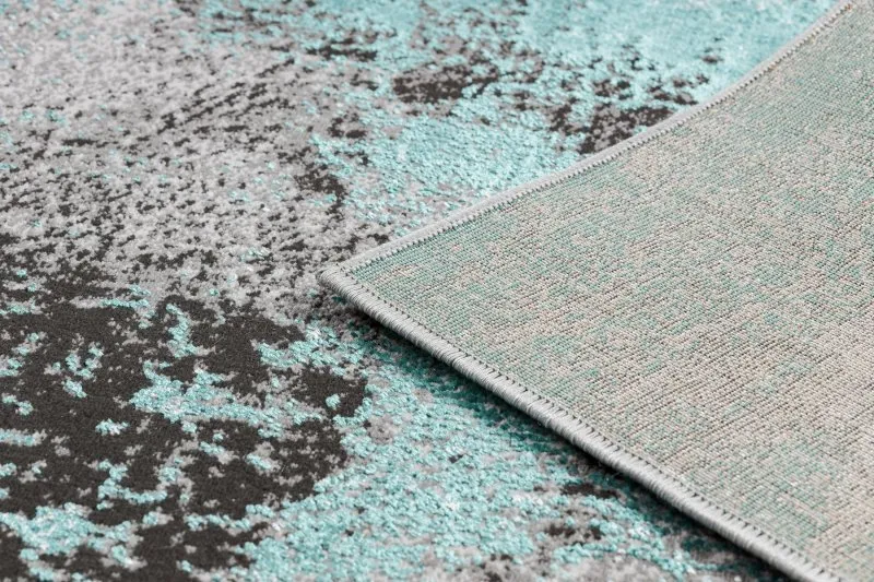 Tapis DE LUXE moderne 570 vintage - Structural vert / anthracite