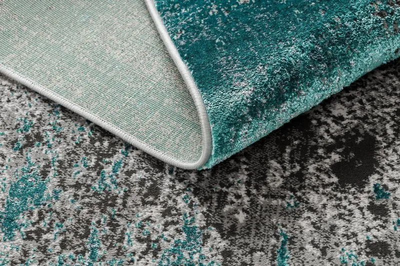 Tapis DE LUXE moderne 570 vintage - Structural vert / anthracite