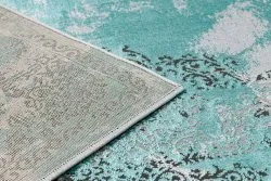 Dywan DE LUXE nowoczesny 6754 Abstrakcja - Strukturalny zielony / szary
