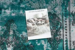 Tapis DE LUXE moderne 6827 Abstraction, vintage - Structural vert / gris