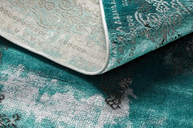 Tapis DE LUXE moderne 6827 Abstraction, vintage - Structural vert / gris