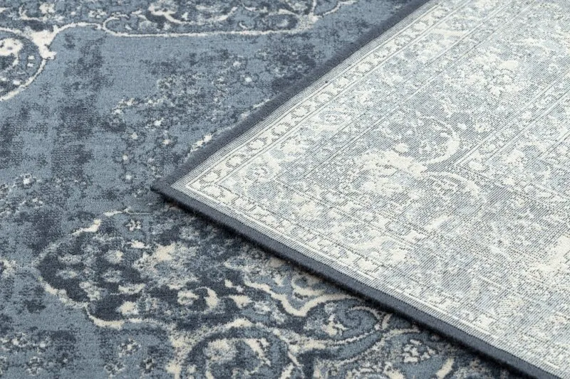 Tapis NAIN Rosette vintage 7599/50911 bleu foncé / beige