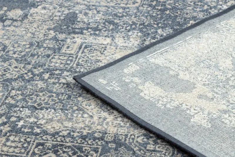 Tapis NAIN Rosette vintage 7591/50911 bleu foncé / beige