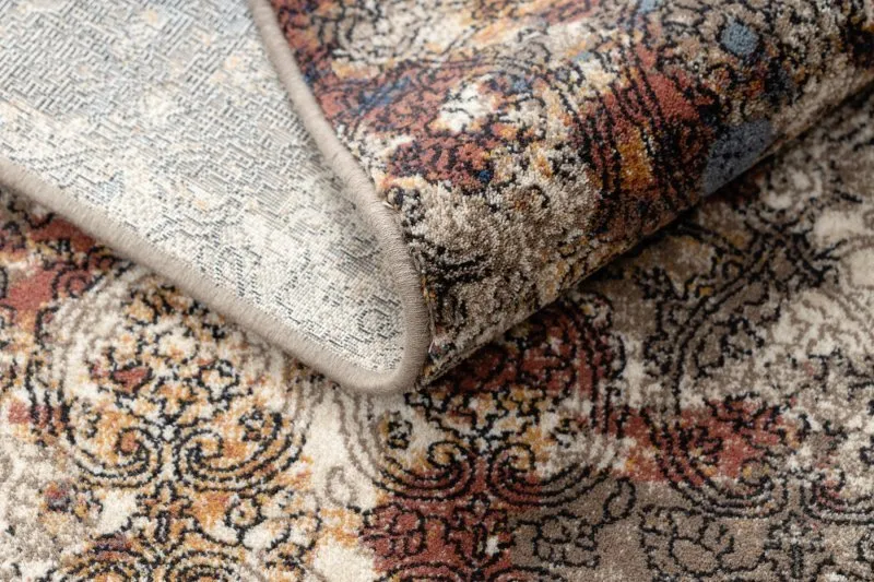 Tapis NAIN Ornement vintage 7700/51922 beige / bleu foncé / terre cuite