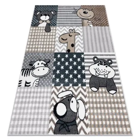 Tapis FUN Pets pour enfants, animaux gris