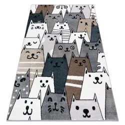 Tapis FUN Gatti pour enfants, chats animaux coloré mutli