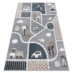 Tapis FUN Strade pour enfants, rue, ville gris