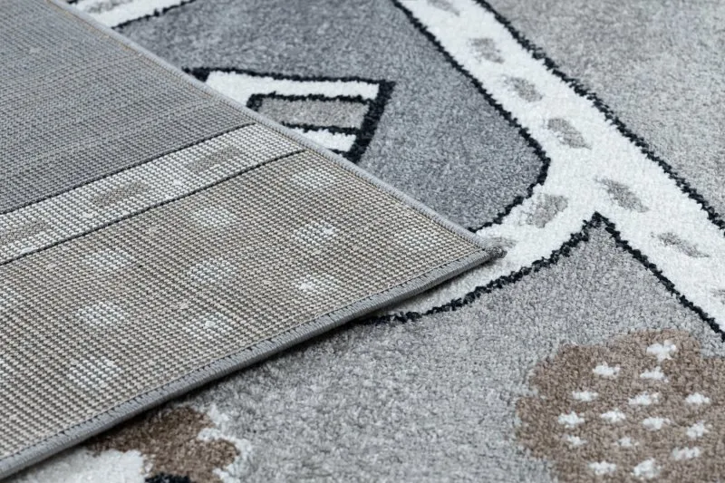 Tapis FUN Strade pour enfants, rue, ville gris