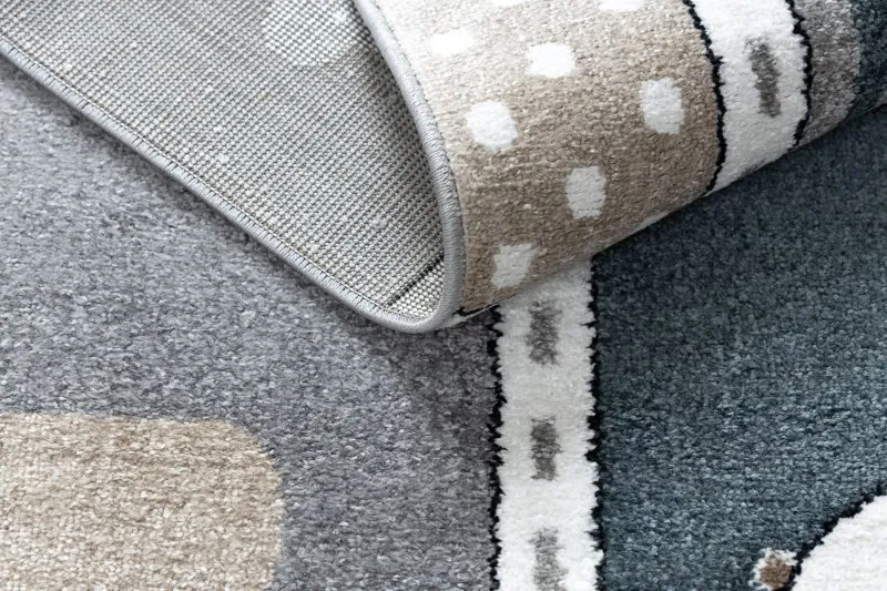 Tapis FUN Strade pour enfants, rue, ville gris