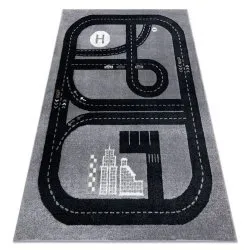 Tapis FUN Track pour enfants, rue, ville gris