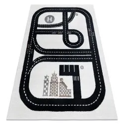 Tapis FUN Track pour enfants, rue, ville crème